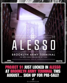 flyer for Alesso Project 91 New York 2026
