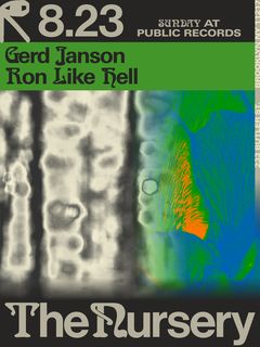 flyer for The Nursery: Gerd Janson, Ron Like Hell