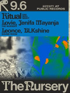 flyer for Ritual Day-Into-Night: Lovie, Jenifa Mayanja / Leonce, BLKshine