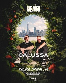 flyer for Paraiso Sunset with Calussa