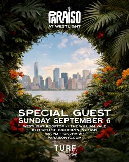 flyer for Paraiso Sunset with SPECIAL GUEST