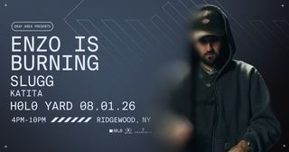 flyer for Enzo is Burning with slugg *Open Air*