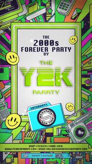 flyer for The 2000s Forever Parrty by THE Y2K Parrty