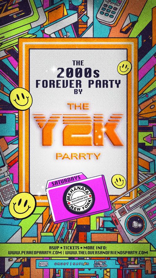 Flyer for The 2000s Forever Parrty by THE Y2K Parrty