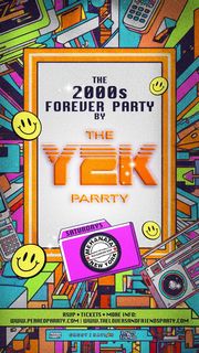 flyer for The 2000s Forever Parrty by THE Y2K Parrty