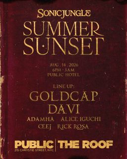 flyer for Summer Sunsets with Goldcap & DAVI