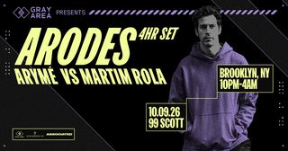 flyer for ARODES w. ARYMÉ & Martim Rola
