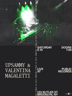 flyer for upsammy & Valentina Magaletti