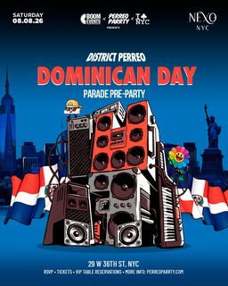 flyer for Dominican Day Parade Saturday Reggaeton Dembow Dance Party - Nexo CLUB NYC