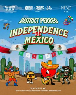 flyer for Independence de Mexico Corridos & Reggaeton Dance Party CLUB