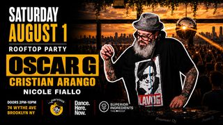 flyer for Oscar G Rooftop Party
