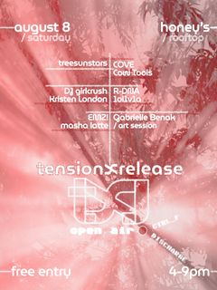 flyer for tension/release radio: open air