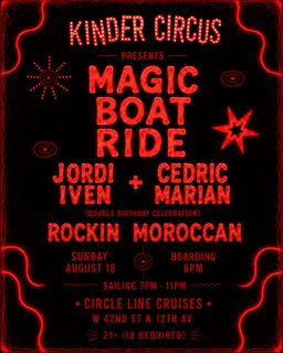 flyer for Kinder Circus - MAGIC BOAT RIDE