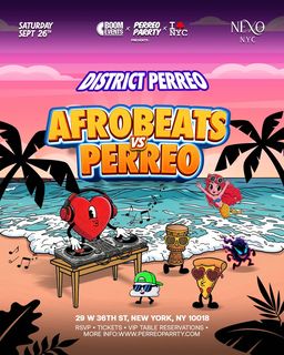 flyer for Afrobeats v Perreo Reggaeton Party Nightclub