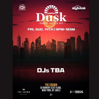 flyer for Joonbug Presents: Dusk Rooftop Party 08/14