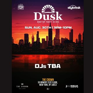 flyer for Joonbug Presents: Dusk Rooftop Party 08/30