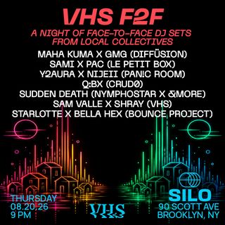 flyer for VHS F2F (Main Room Event, Free with RSVP)