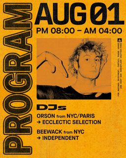 flyer for Outer Heaven presents: Orson