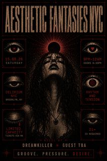 flyer for [CANCELLED] Aesthetic Fantasies NYC
