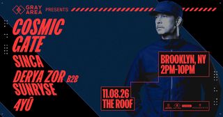 flyer for Cosmic Gate *3hr Set* w. Sinca & Guests