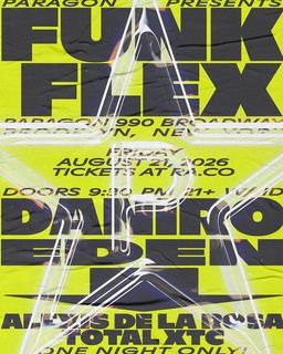 flyer for Funk Flex, Daniro, Eden + ALEXIS DE LA ROSA, Total XTC