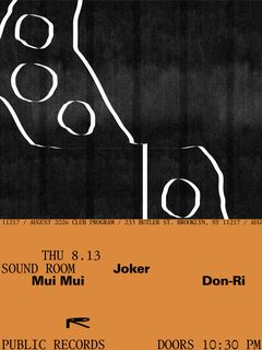 flyer for Joker, Don-Ri, Mui Mui
