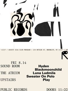 flyer for Hyden, Blackmoonchild  / Luna Ludmila, Sweater On Polo / Play
