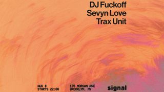 flyer for DJ Fuckoff, Trax Unit, BEARCAT