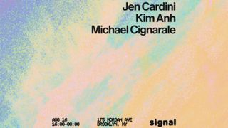 flyer for Jen Cardini, Kim Anh, Michael Cignarale