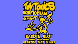 flyer for Toy Tonics Daytime Rooftop Jam