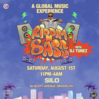 flyer for Afro Carnival presents Riddim N' Bass with DJ Tunez & Ethan Tomas