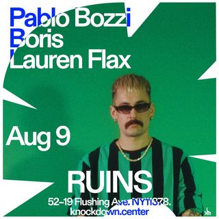 flyer for Pablo Bozzi, Boris, Lauren Flax