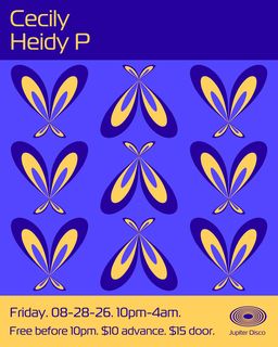 flyer for Cecily & Heidy P