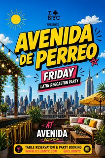flyer for #1 AVENIDA DE PERREO - Latin Reggaeton Rooftop Party