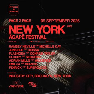 flyer for FACE 2 FACE X ÄGAPĒ FESTIVAL