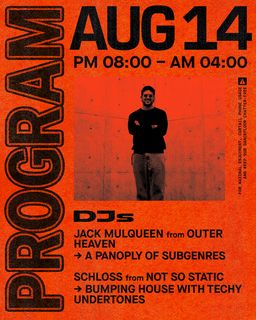 flyer for Outer Heaven presents: Jack Mulqueen