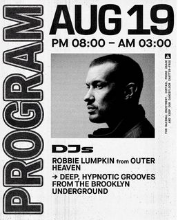 flyer for Outer Heaven presents: Robbie Lumpkin