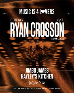 flyer for MI4L NYC ft Ryan Crosson - FREE WITH RSVP
