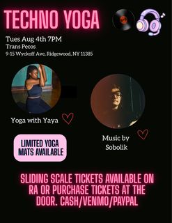 flyer for Techno Yoga