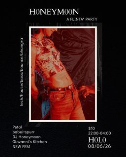 flyer for H0NEYM00N