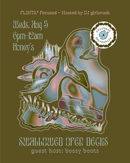 flyer for Swallowed Open Decks