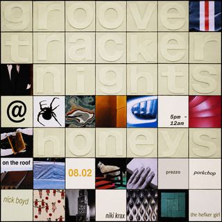 flyer for Groove Tracker Nights (HiFi Rooftop Party)