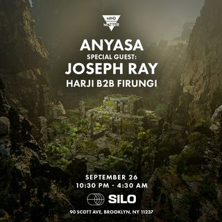 flyer for Anyasa [Anjunadeep], Joseph Ray [Anjunadeep], & Harji B2B Firungi