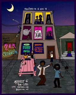 flyer for Frontyard FM & Level III with K.Tea & Spiñorita