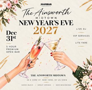 flyer for Ainsworth Midtown NYE 27 NYC
