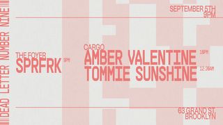 flyer for Tommie Sunshine, Amber Valenine, SPRFRK - Dead Letter No.9