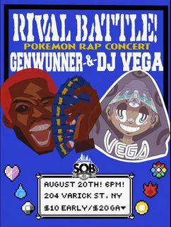 flyer for Rival Battle: Pokemon Rap Concert