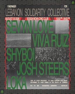 flyer for Fundraiser for Lebanon Solidarity Collective