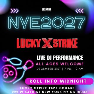 flyer for Lucky Strike Times Square NYE 27