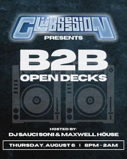 flyer for CLÜBSESSION VOL.09 B2B OPEN DECKS